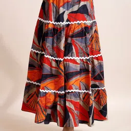 STARWORD Tiered Flared Maxi Skirt-picture-17