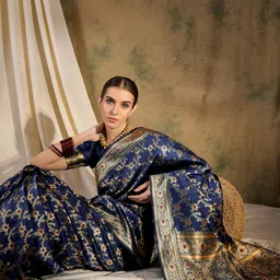 Maroosh Woven Design Zari Banarasi Saree image 4