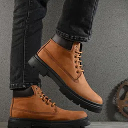 AfroJack Men Block-Heeled Casual Chunky Boots-picture-30