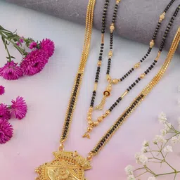 Anouk Gold-Plated Artificial Stones and Beads Mangalsutra-picture-28