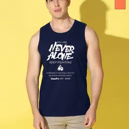 WOOSTRO Men Pack of 2 Typography Printed Round Neck Cotton Slim Fit Sports T-shirts-picture-24