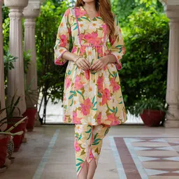 KALINI Printed Pure Cotton Tunic & Dhoti Pants Co-Ord Set-picture-21