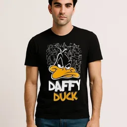 Be Crazy Men Looney Tunes Graphic Printed Round Neck Cotton T-shirt-picture-32