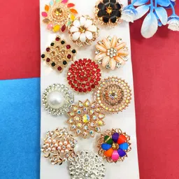 DIVYANSHI COLLECTION Pack Of 12 Silver Plated AD Studded Rings image 2