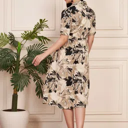 CORSICA Floral Print Fit & Flare Midi Dress image 3