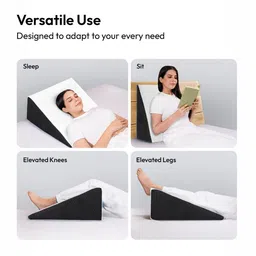 FRIDO White Memory Foam Filled Faux Velvet Sleep Pillow image 3