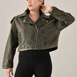 ANNY Women Crop Biker Jacket-picture-14