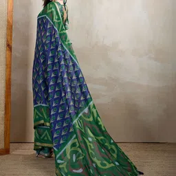 Moda Rapido Ethnic Motifs Zari Handloom Pochampally Saree image 2