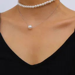 Its 4 You Women Pearl Beaded Layered Chain-picture-17