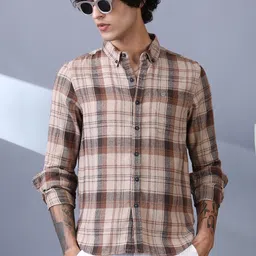 Campus Sutra Men Comfort Multi Stripes Checked Casual Shirt-picture-23