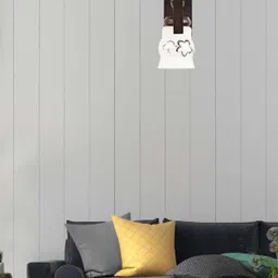 1ST TIME Black & White Printed Wood Contemporary Abstract Shaped Shaped Wall Lamp image 5