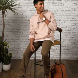 NOBERO Men Oversized Printed Hooded Sweatshirt image 5