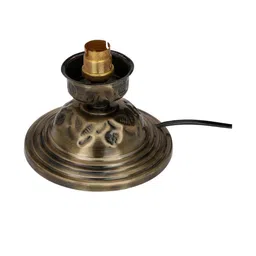 SOMIL White Printed Glass Bell Shaped Table Lamp image 2