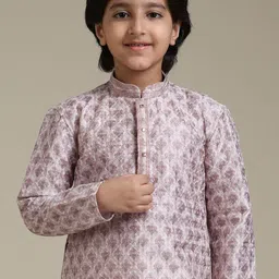 Manyavar Boys Printed Regular Kurta with Pyjamas image 5