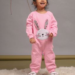 Budding Bees Girls Infants Rabbit Embroidered Romper-picture-49