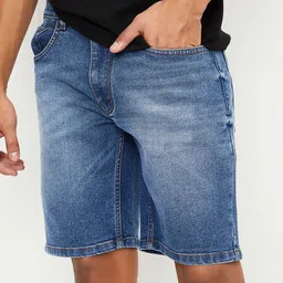 max Men Washed Denim Shorts image 3