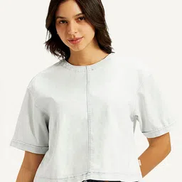 Levis Round Neck Crop Pure Cotton T-shirt-picture-11