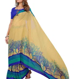 Moda Rapido Floral Poly Georgette Saree image 2