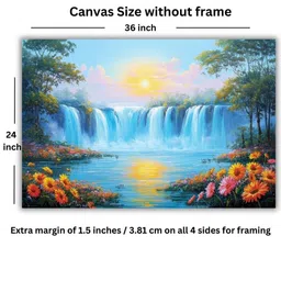 Viventiq Blue Canvas Wall Paintings image 2