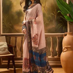 Maroosh Floral Zari Saree image 2