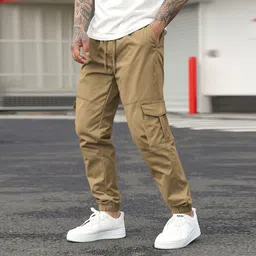StyleCast x Revolte Men Regular Fit Mid-Rise Cargos Trouser-image-29