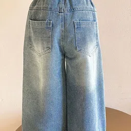 LULU & SKY Girls High-Rise Low Distress Light Fade Jeans image 4