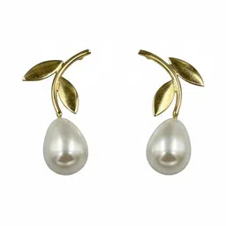 MISS ASTUTE Leaf Shaped Drop Earrings-image-13