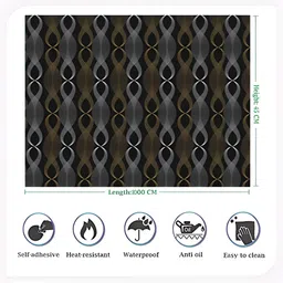 INDIAN ROYALS Black & White Printed Self-Adhesive & Durable WallSticker image 5