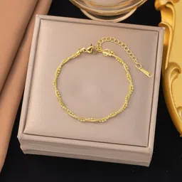 MYKI Stainless Steel Gold-Plated Charm Bracelet-picture-19