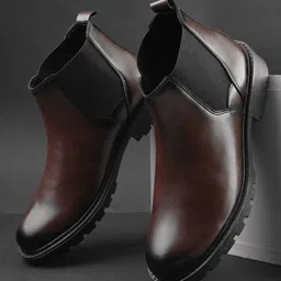 The Roadster Lifestyle Co Men Round Toe High Top Slip On Chelsea Boots-picture-35