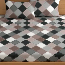 CG HOMES Multicoloured 210 TC King Bedsheet with 2 Pillow Covers-picture-25