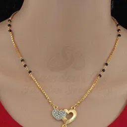 Ramdev Art Fashion Jwellery Brass Gold Plated Mangalsutra-picture-36