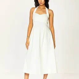 Past Modern Linen A-Line Midi Dress-picture-27