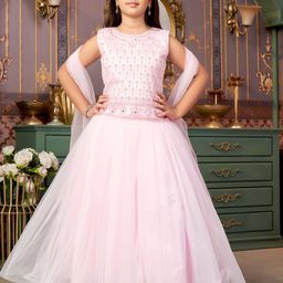 BAESD Girls Embroidered Thread Work Ready to Wear Lehenga & Blouse With Dupatta-picture-20