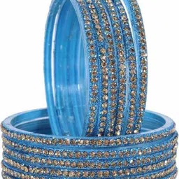 LLL FASHION Set Of 12 Zircon-Studded Bangles-image-29