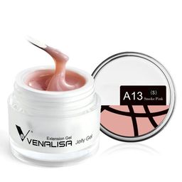 VENALISA UV Sculpture Nail Extension Hard Jelly Builder Gel - 15 ml - Smoke Pink A13 (S)-picture-22