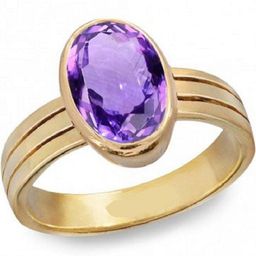 GenZcomplex Purple Brass Amethyst Finger Ring-picture-3