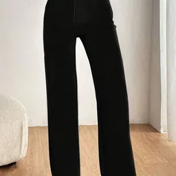 BAESD Women Relaxed Straight Leg High-Rise Trousers-picture-23