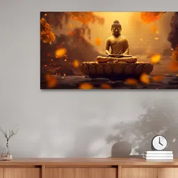 nestroots Orange & Black 1 Piece Canvas Other Wall Paintings-image-44