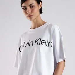 Calvin Klein Jeans Typography Printed Relaxed Fit Drop Shoulder Cotton T-shirt image 5