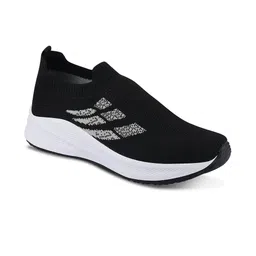 SZN Men Black & White Mesh Shoes image 5