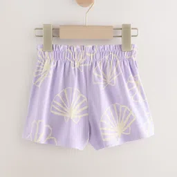 NEXT Kids Girls Set Of 3 Checked Pure Cotton Shorts image 3