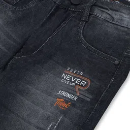 TIOR Boys Regular Fit Mid-Rise Mildly Distressed Light Fade Jeans image 3