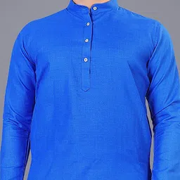 Attigo Band Collar Straight Kurta With Pyjamas image 3