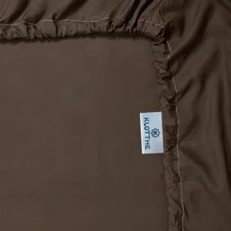 KLOTTHE Brown 400 TC Poly Satin Fine King Bedsheets image 2