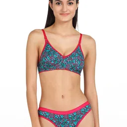 samvar Women Green Cotton Bra Panty Set for Lingerie Set Undergarments Pack of 1-picture-28