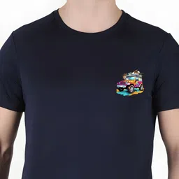 CASUALBUD Graphic Printed Round Neck Running Tshirt image 4