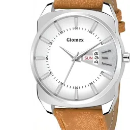 PERUCCI Men Brass Dial & Leather Bracelet Style Straps Analogue Watch WATH577D9ZHRFVN3 image 2