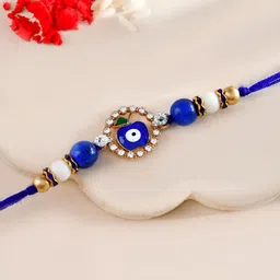Myntra Elegant Homes Artificial Stones Studded Thread Rakhi With Roli Chawal & Card-picture-13