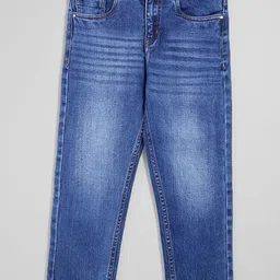 Purple United Kids Girls Regular Fit Mid-Rise Heavy Fade Denim Jeans-image-14